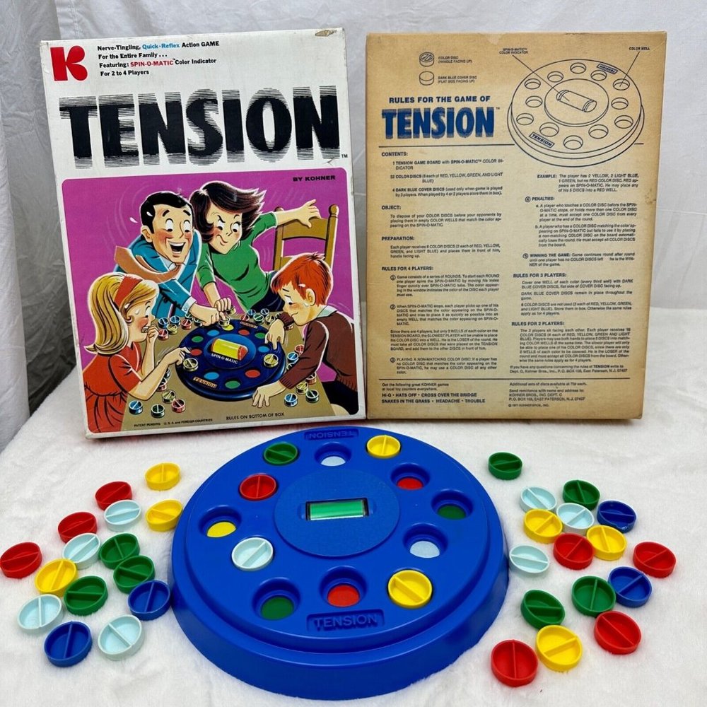 Vintage 1971 Tension Action Game Kohner Bros 100% Complete